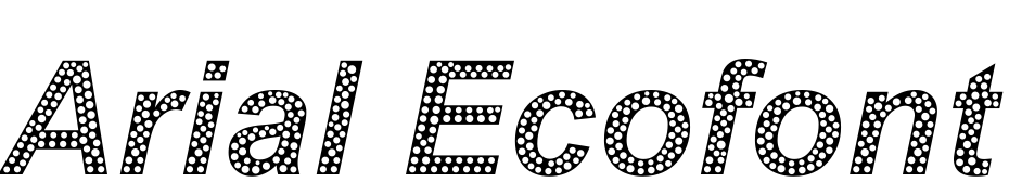 Arial Ecofont Bold Italic Yazı tipi ücretsiz indir